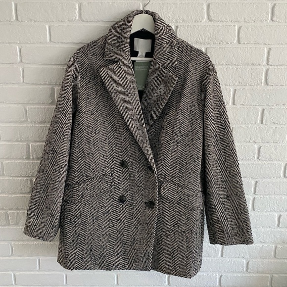H&M Jackets & Blazers - H&M Herringbone Pea Coat